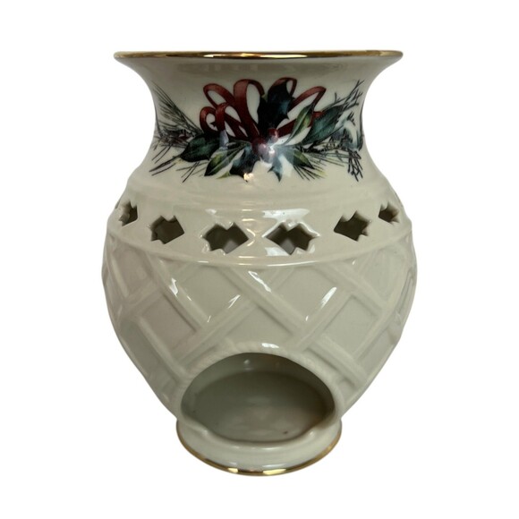 Lenox Catherine McClug Porcelain Winter Greetings Christmas Fragrance Warmer - Picture 1 of 9